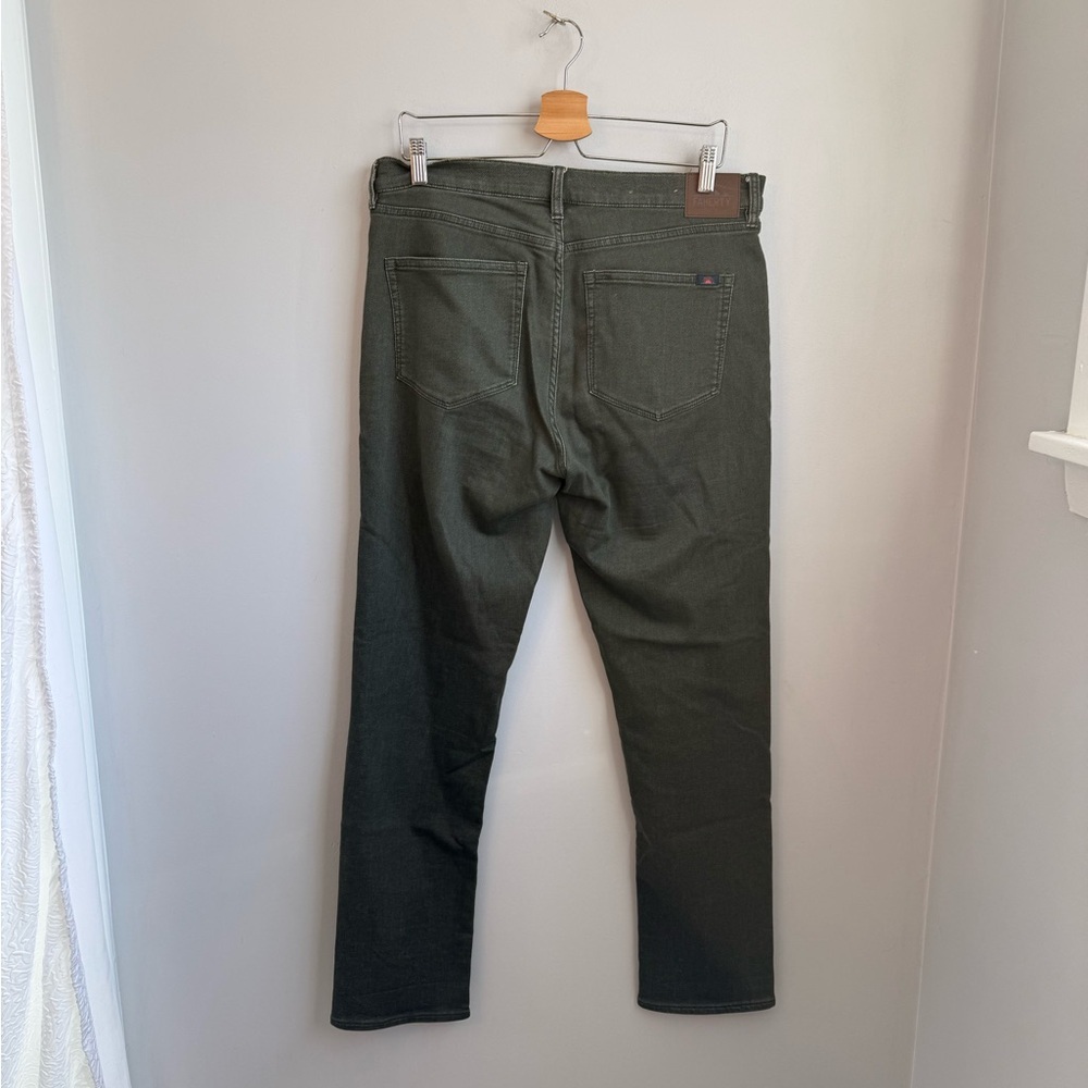 Faherty Stretch Terry 5-Pocket Pant - Fall Olive SZ 33 - Picture 9 of 9